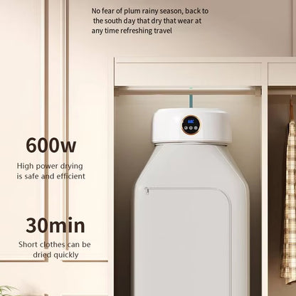 Foldable Mini Dryer Machine Sturdy Compact Dryer Electric Portable Clothes Dryer with Timer