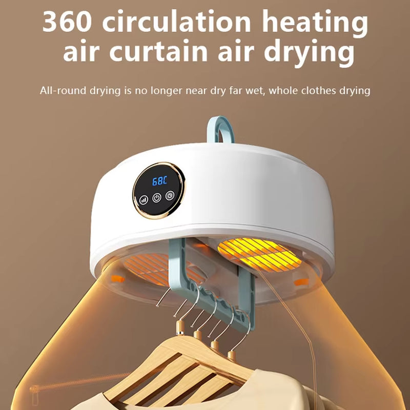 Foldable Mini Dryer Machine Sturdy Compact Dryer Electric Portable Clothes Dryer with Timer